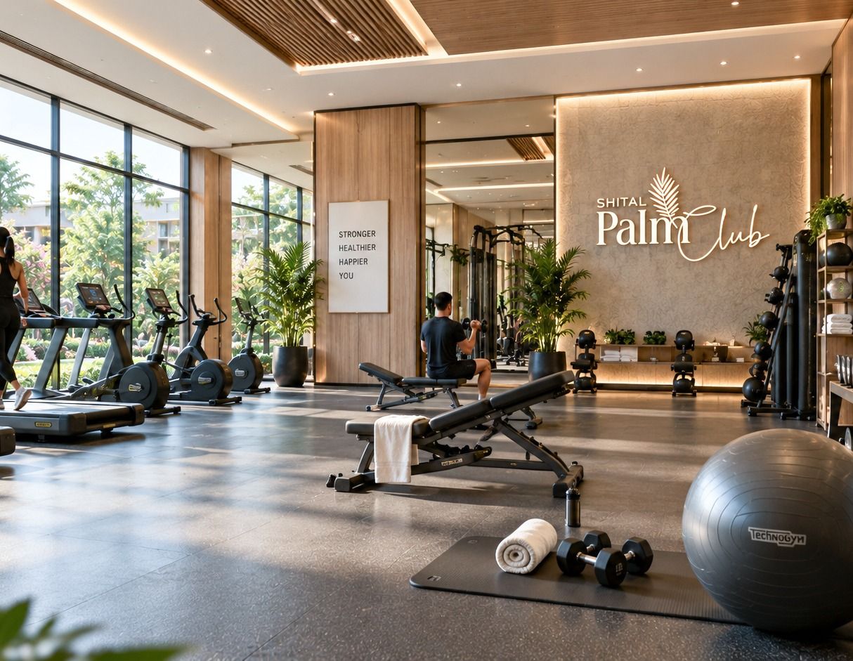 Shital Palm Club gym with strength and cardio equipment